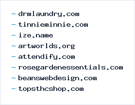 Sample of aged domains currently available for rent